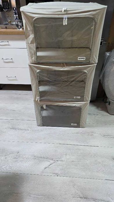 Organizer pudełko na ubrania pościel do szaf garderoby pokrywa 3X100L