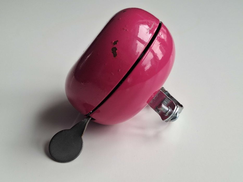 Dzwonek rowerowy "ding dong" Bell 80 mm różowy