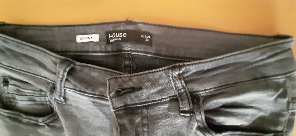 spodnie jeans grafit 38 house skinny