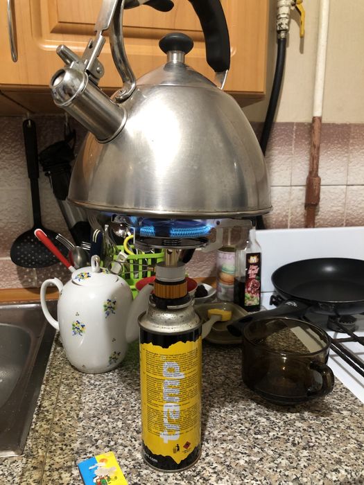 Газовий пальник портативний туристичний / горелка газовая міні плита