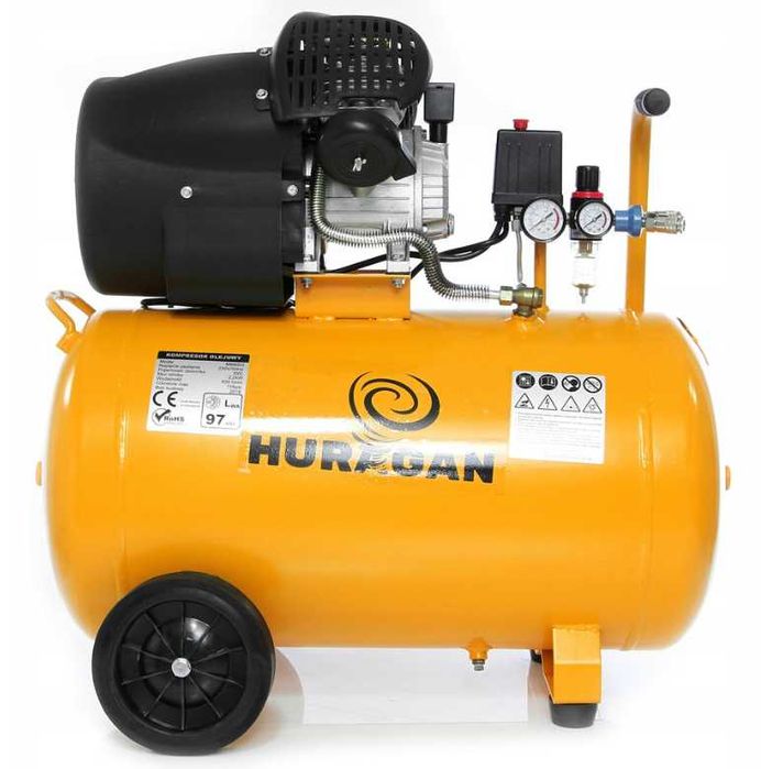 Kompresor 2 tłokowy sprężarka 100l OLEJOWY 2T
230 v 2 tłoki ODWADNIACZ