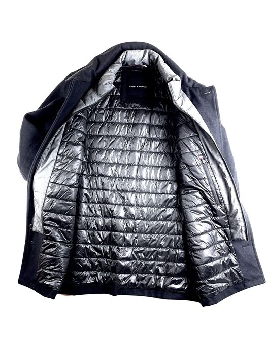 44 S Tommy Hilfiger черное шерстяное пальто шерстяне хилфигер хілфігер