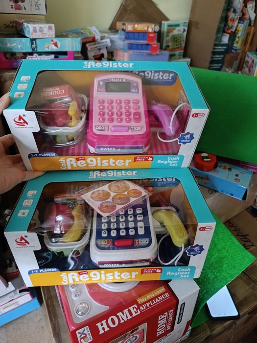 Дитячий касовий апарат касса супермаркет магазин гроші картка звук