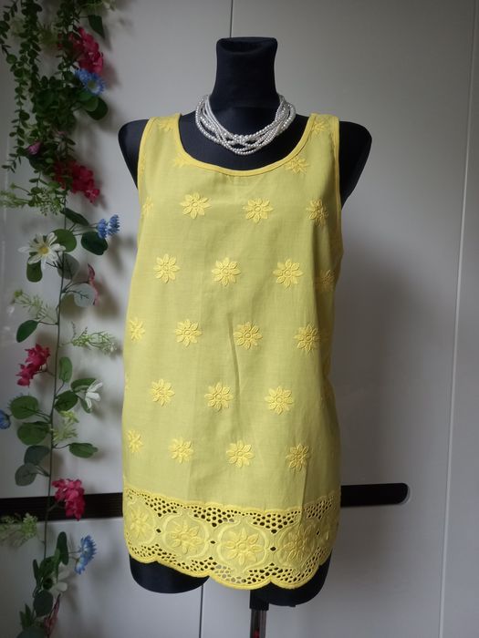 Bluzka bez rękawów koronka EUR L, 40 cienka must have boho lato consulting