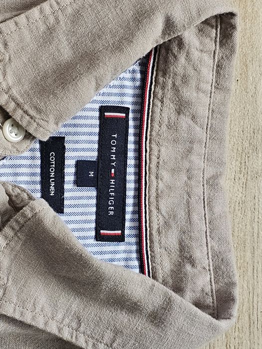 koszula TOMMY HILFIGER lniana  r. M  len - okazja jak NOWA