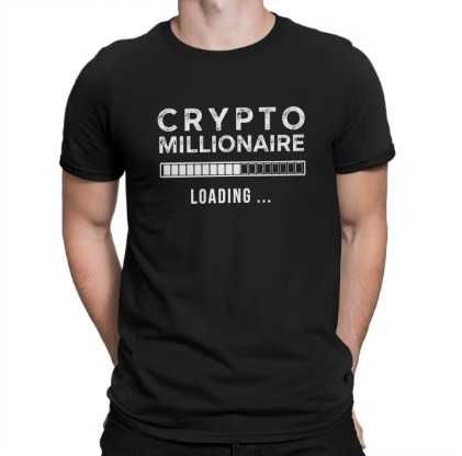 T-shirt Masculina Crypto Millionaire Loading Bitcoin (Novo)