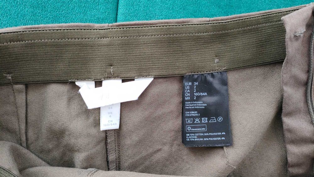 Spodnie khaki H&M, rozmiar 34