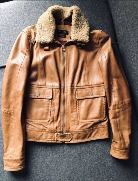 kurtka skórzana Massimo Dutti