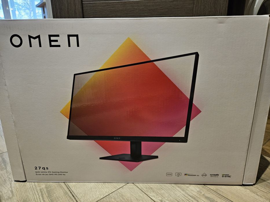HP Omen 27qs монітор на запчастини (2K, 240Hz, пошкоджена матриця)