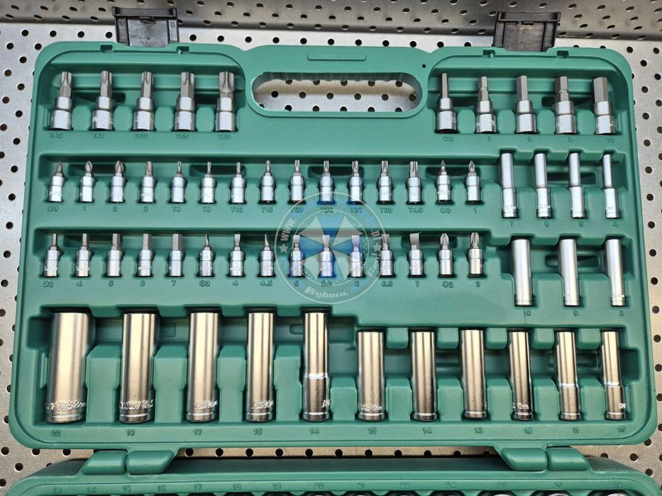 zestaw kluczy nasadowych 155-el. CrV HONITON H4351 klucze nasadowe