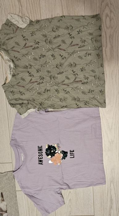 Paka koszulek r. 134 z krótkim rękawem  dla dziewczynki