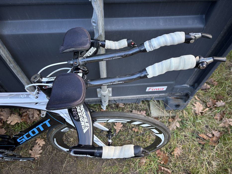 Rower triathlonowy czasowy TT Scott Plasma 2 koła FFWD carbon