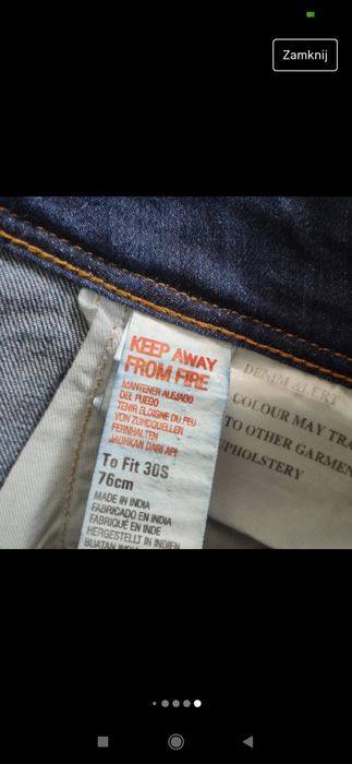 Spodnie męskie jeansy, rozm S, Burton