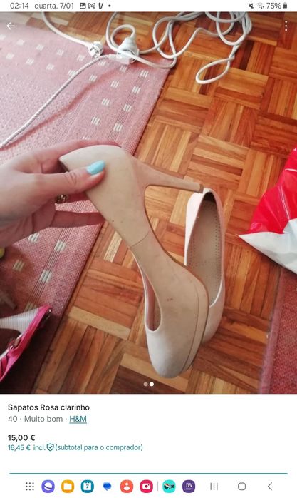 Sapatos rosa salto alto