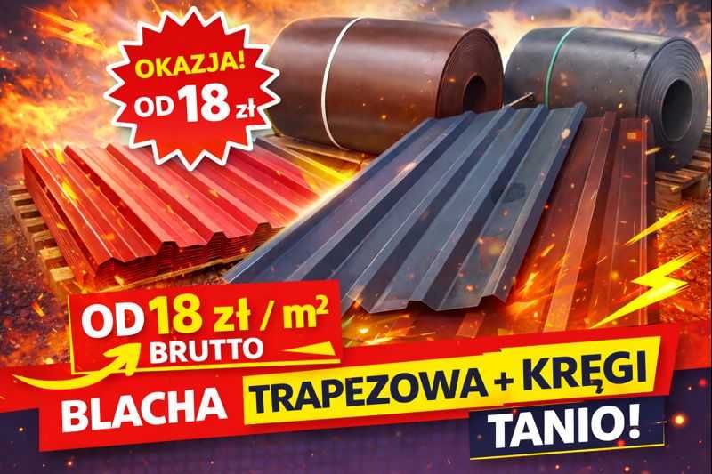 tania blacha trapezowa,porządny materiał na dach.wiata,garaż