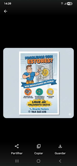 Arranjo estores,fitas,estores eléctricos