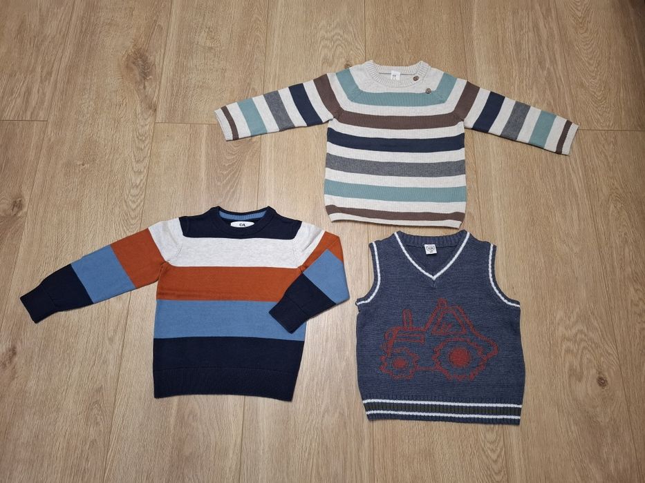 Zestaw roz. 98, swetry dla chłopca,sweter,Cool Club Smyk,C&A,H&M,CA,HM