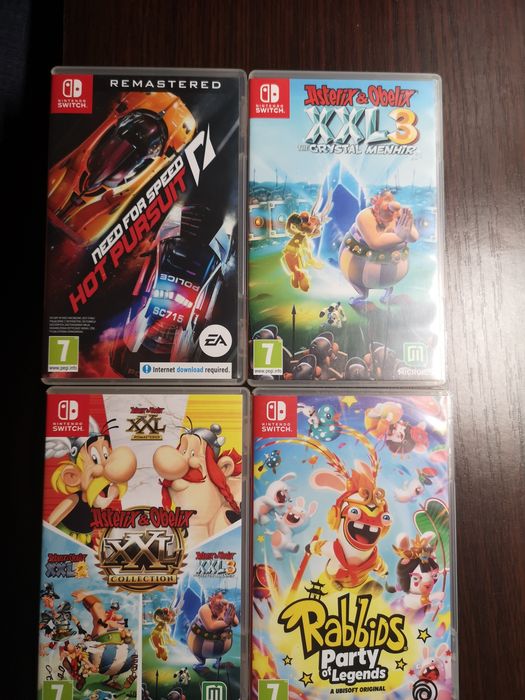 Gry Nintendo Switch Asterix, NFS, rabids party cena za sztukę