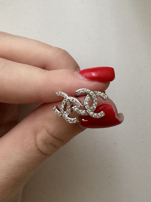 Сережки chanel зі стразами
