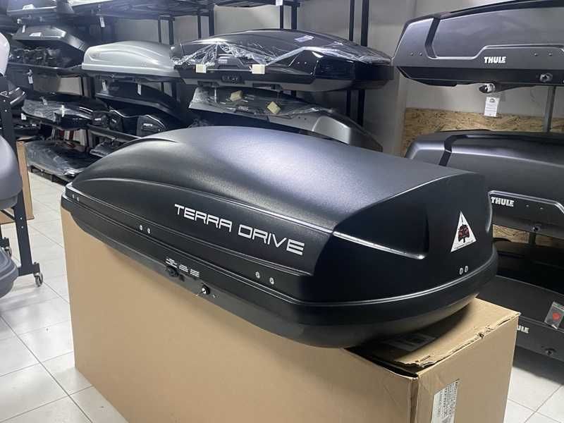 Автобокс Terra Drive 440л сірий чорний 175*85*44 см БВ вживаний