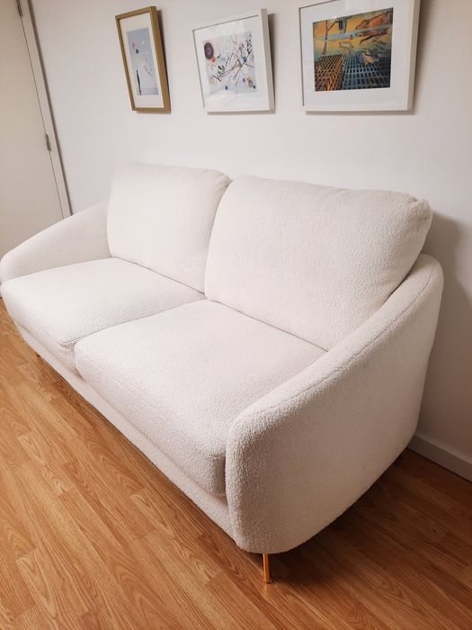 Sofá branco 3 lugares como novo – com fatura (dez. 2025)