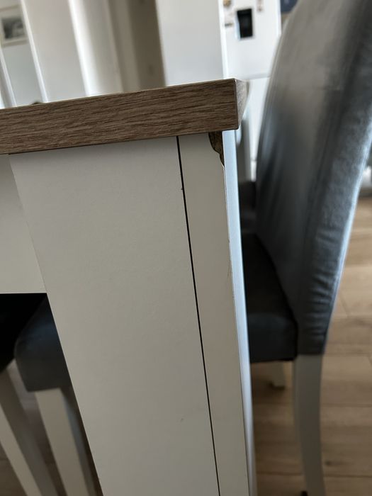 Mesa de Jantar barcelona + 4 cadeiras isabelinho cinzentas