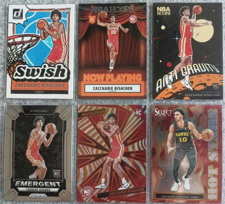 6 kart NBA Rookie 2024-25 Zaccharie Risacher Atlanta Hawks