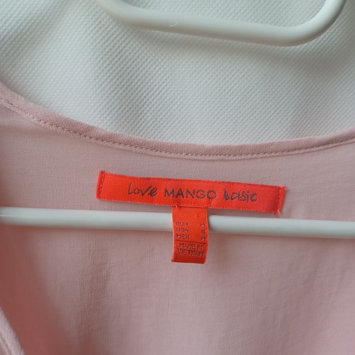 Mango Love Basic śliczna sukienka pudrowy róż gumka kobieca różowa S M