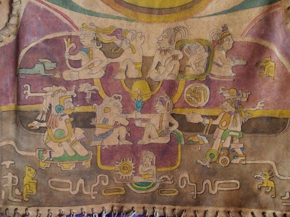 kamizelka skórzana ręcznie malowana