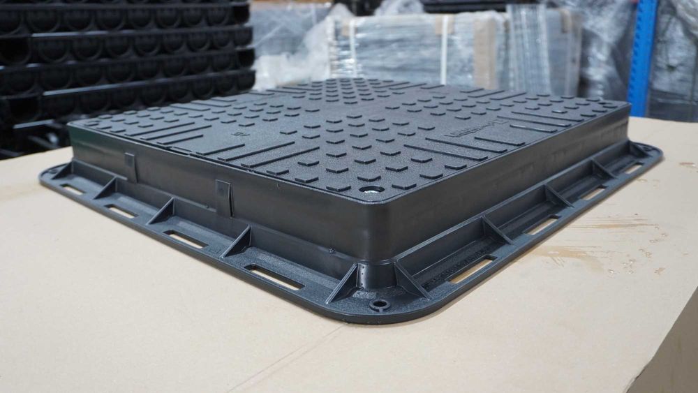 Pokrywa ogrodowa, właz tworzywo sztuczne A15 Czarny