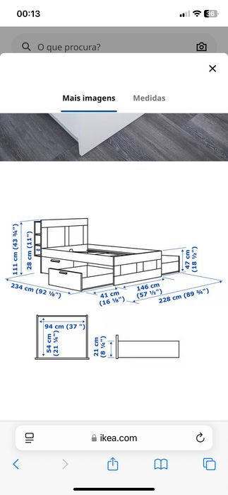 Cama casal branca