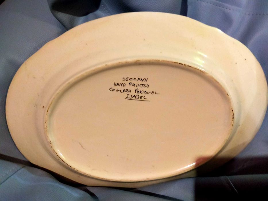 Conjunto Louça de Coimbra pintada a mão seculo XVII