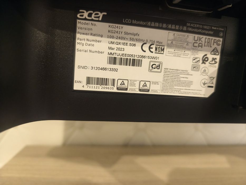 Monitor Acer  como novo