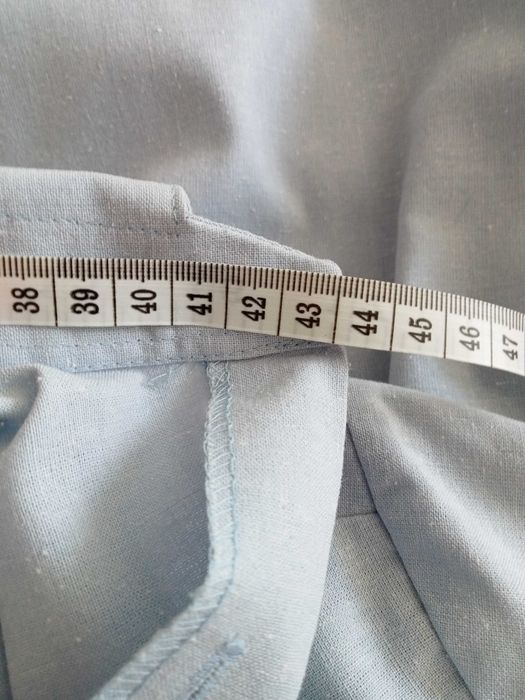 Koszula męska z krótkim rękawem, niebieska, 100% bawełna