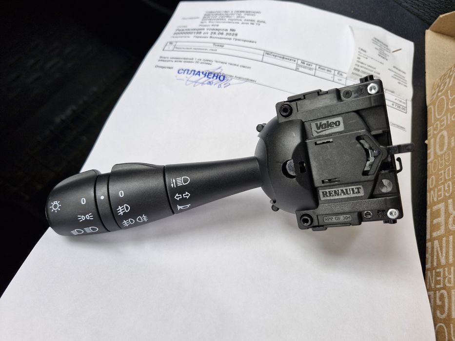 Перемикач підрульовий світла +птф Renault Dacia оригінал 255401301R