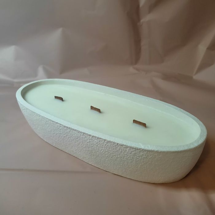 Соева свічка в бетонному кашпо