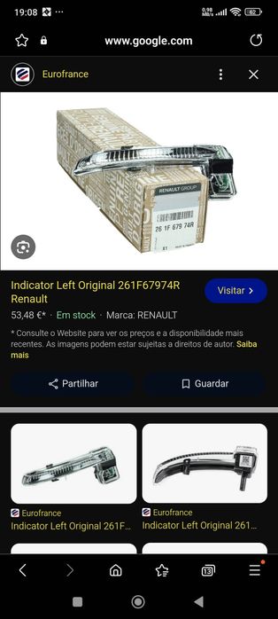 Peças Renault novas originais