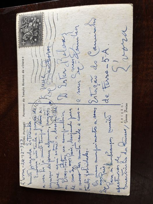 Postais antigos de 1948 e 1959