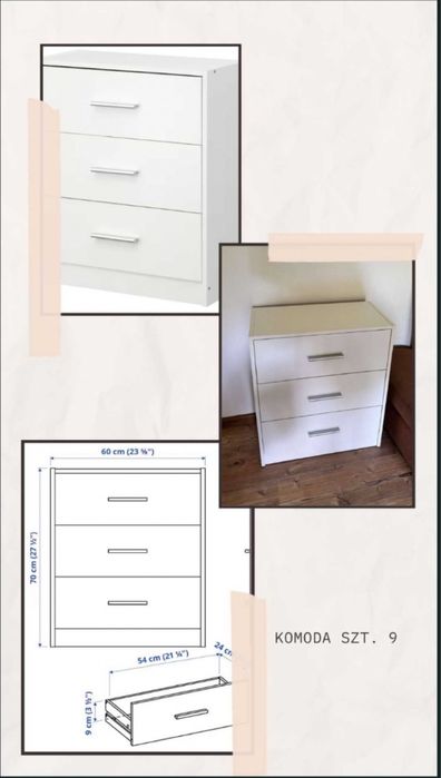 Szafa ikea, komoda ikea
