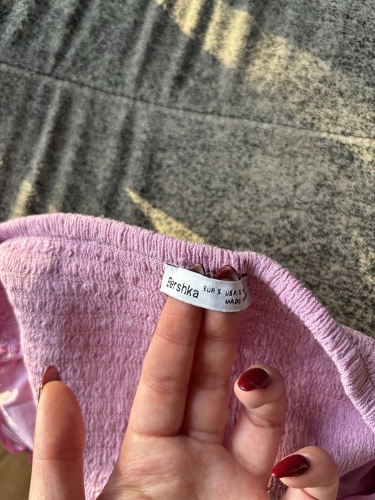 Top rosa texturizado