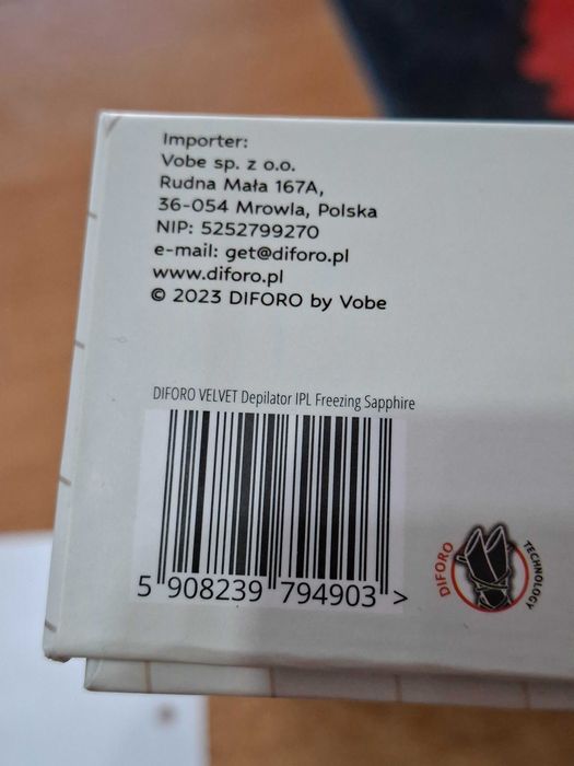 Diforo Velvet Freezing Sapphire profesjonalny depilator IPL