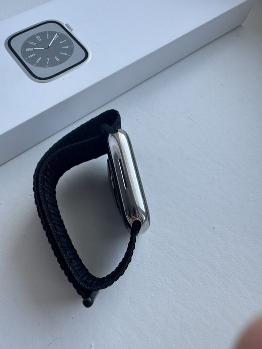 Apple Watch 8 45mm Stainless LTE +GPS – Super stan + dodatkowe paski