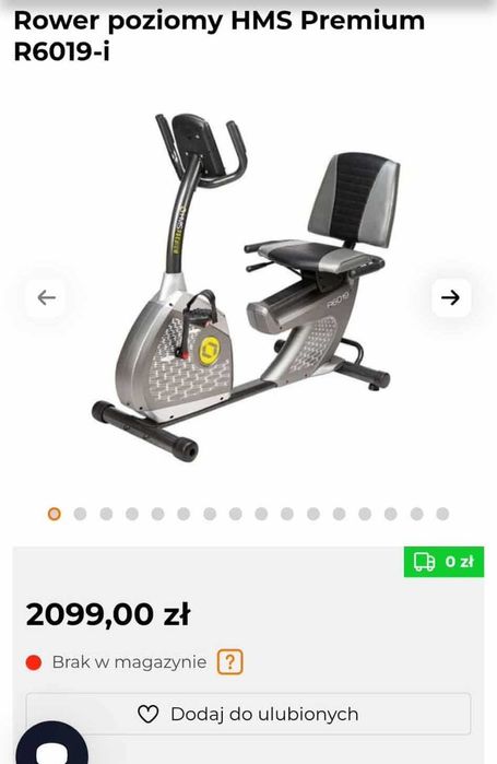 Rower poziomy HMS premium R6019i ODBIÓR OSOBISTY/dowóz ( czytaj nizej)