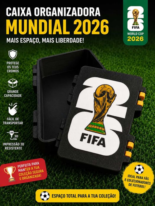 Caixa para guardares os teus cromos Mundial fifa panini