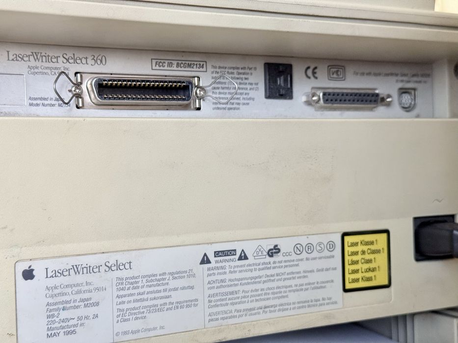 Винтажный лазерный принтер Apple LaserWriter Select 360 (1995) ретро раритет в коллекцию