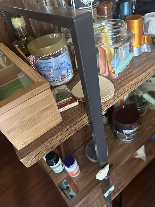 Estante 3 prateleiras preta/nogueira