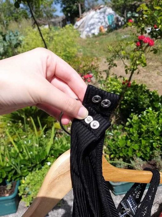 Body stradivarius preto com renda novo