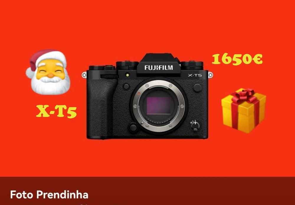 Fuji X-T5 novo, zero fotos, garantia Fuji PT até 12-28