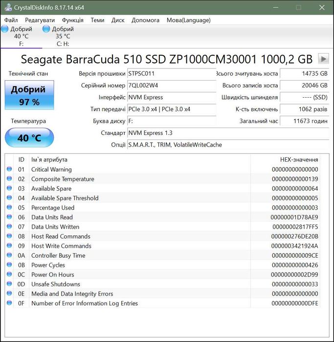 SDD диск для ноутбука та ПК, Samsung, Kingston, Seagate, MSI, 1TB