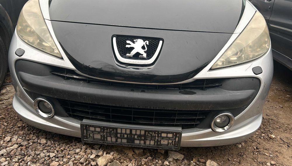 zderzak przedni z halogenami spryskiwaczami Peugeot 207 fl lift EZRC